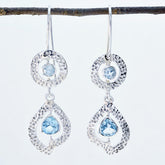 Natalie Blue Dangle Earrings India - Stylish Gemstone Jewelry